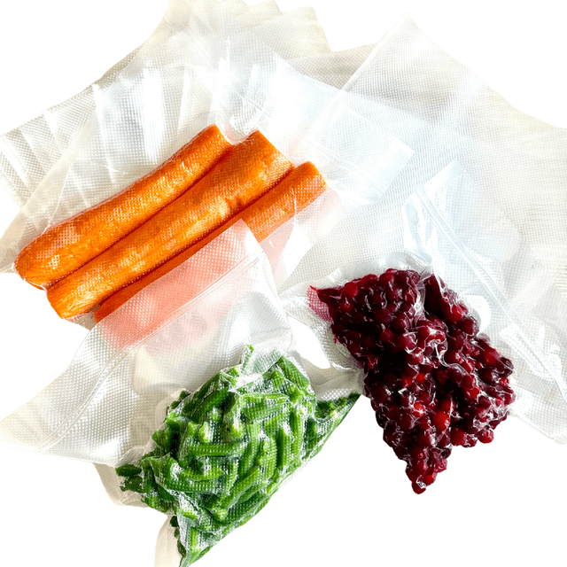 Как вакуумировать продукты в рифленые вакуумные пакеты