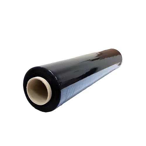 Пленка стретч 500мм*190м 23мкм 2,0 кг черная первичная (6 шт./кор.)