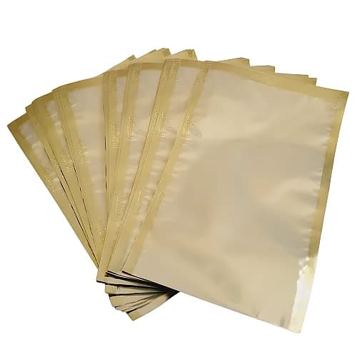 Вакуумный пакет 160*250мм ЕН (3см с закр. стор.) 65мкм золотой/прозрачный PET/PE (100/3000шт.)